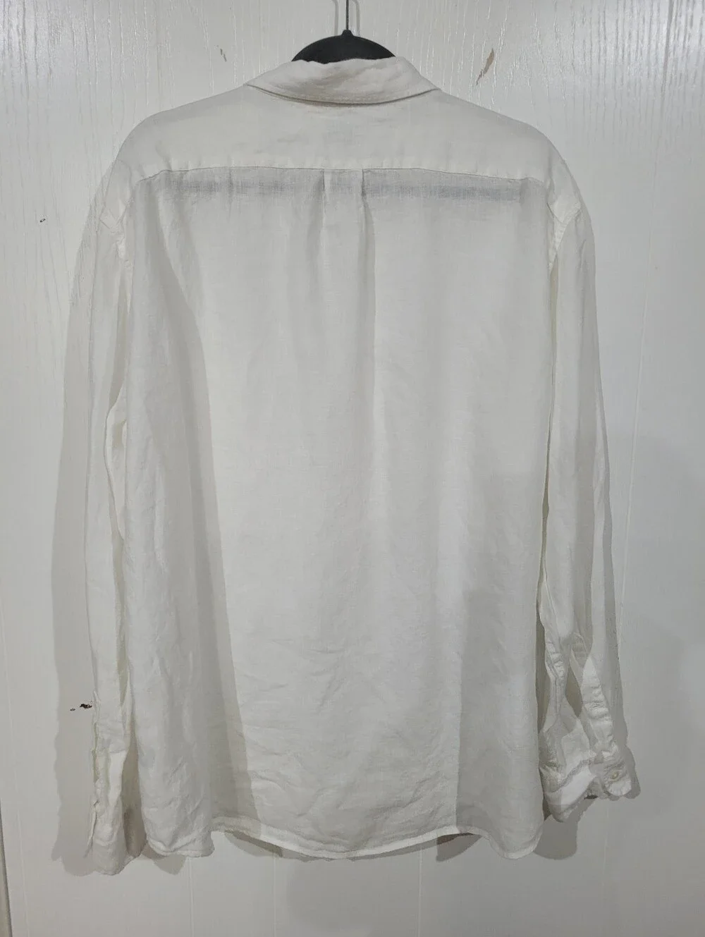 J. Crew Men’s White Long Sleeve Slim Fit  Button-Down Irish Linen Shirt Size XXL